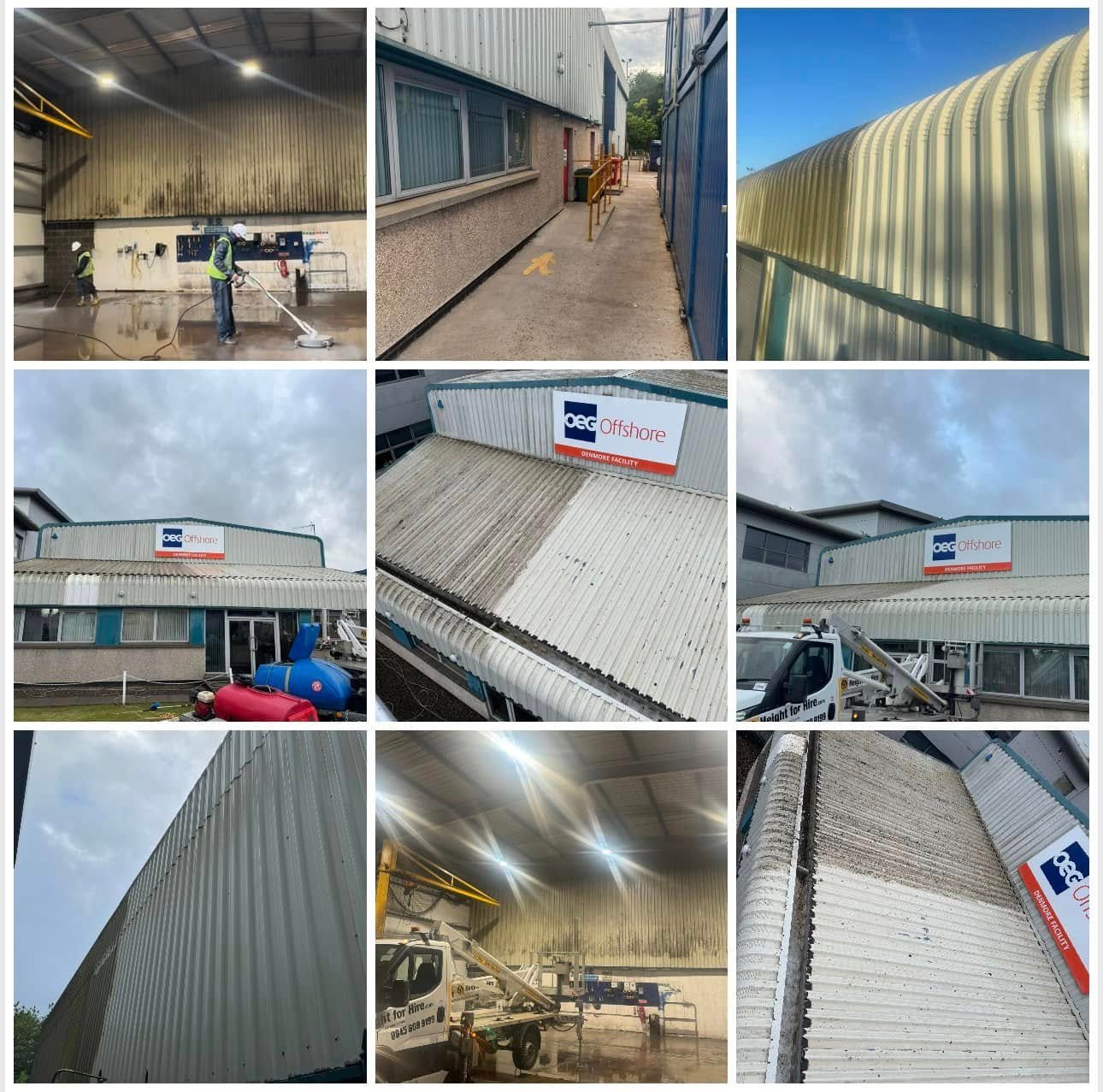 photos of cleaning the warehouse of OAG offshore