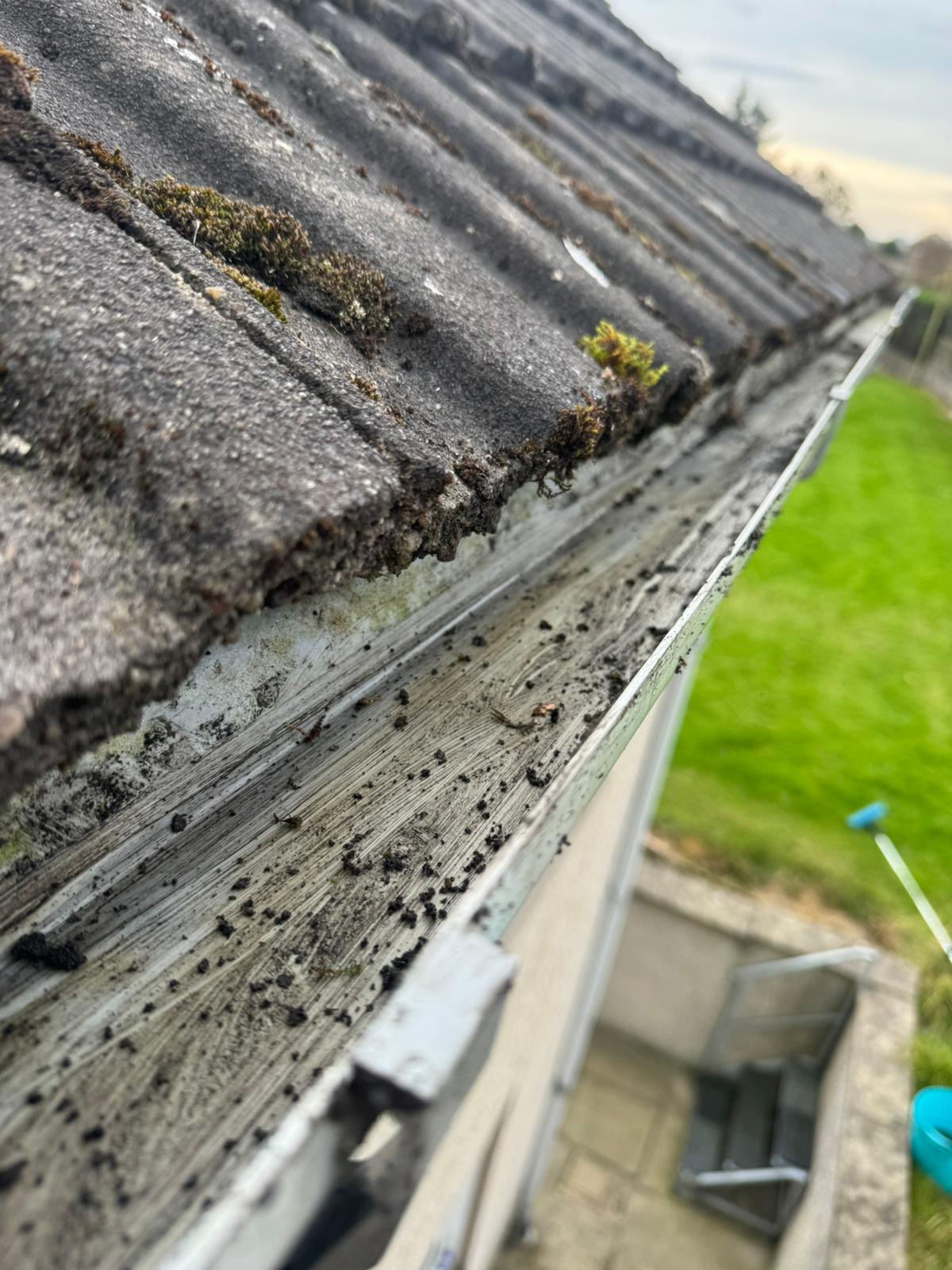 Cleared and washed-down gutter on an Aberdeen home